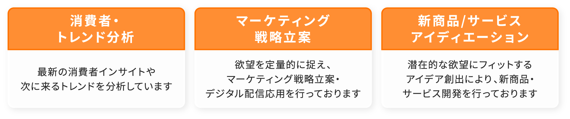 [消費者・トレンド分析]　[マーケティング戦略立案]　[新商品/サービスアイディエーション]